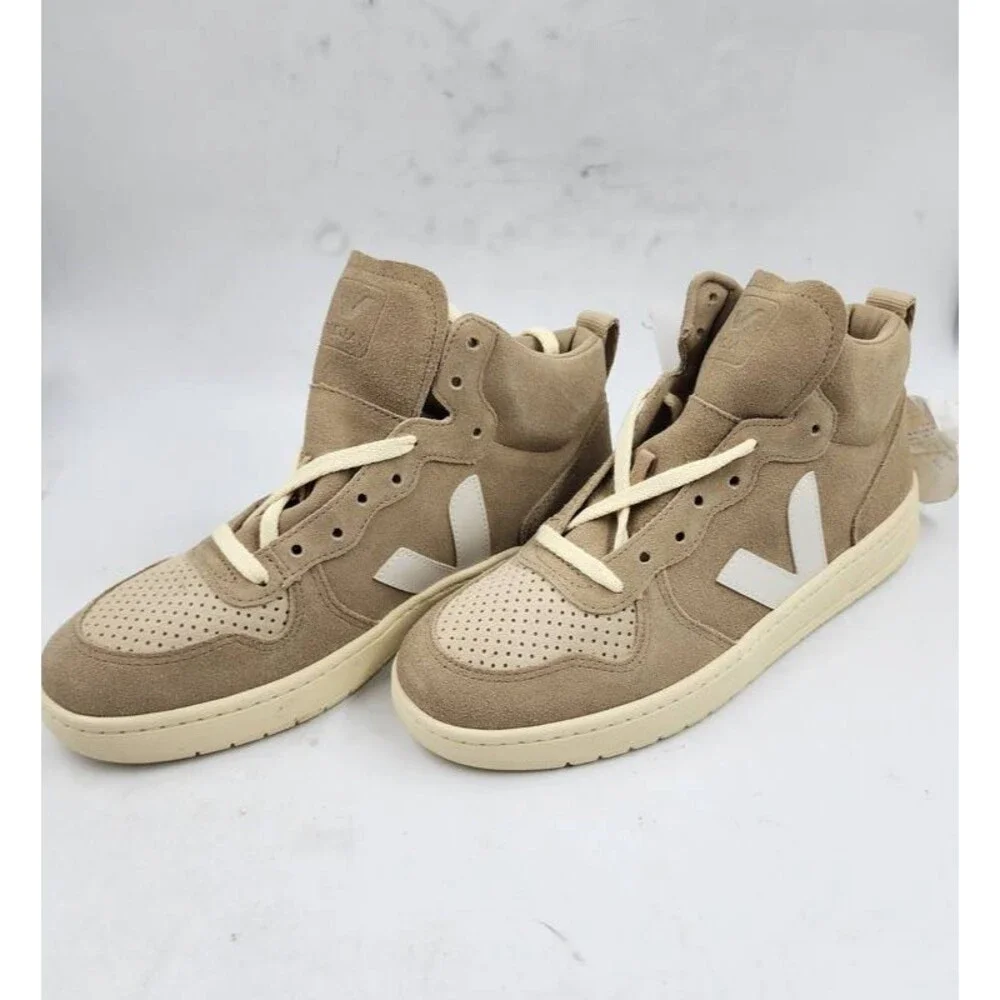 VEJA V-15 Suede Leather Sneakers Men's EU 41/US 8 Dune Pierre